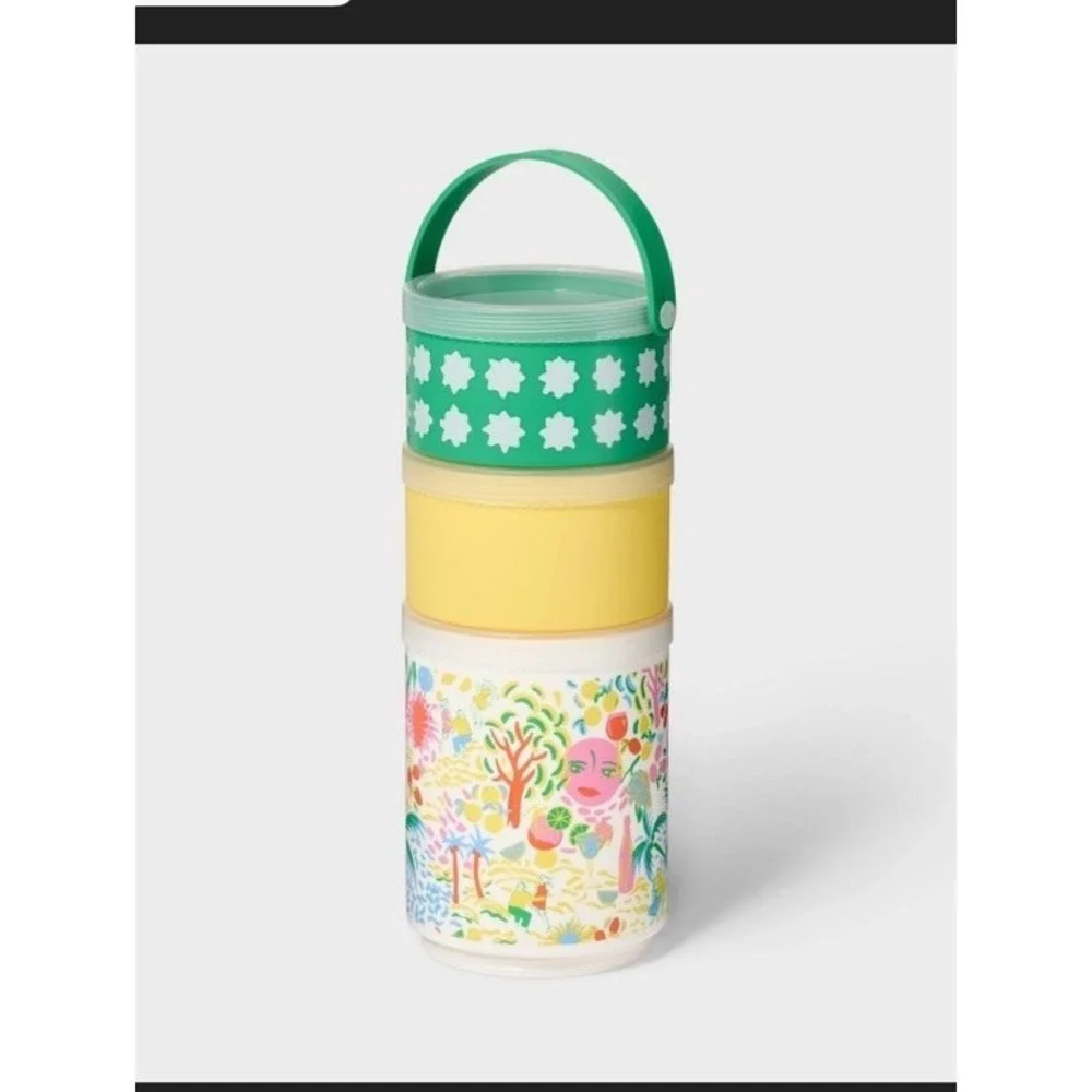 Roller Rabbit X‎ Target 3-Container Snackle Stack NEW IN HAND Stackable BPA Free